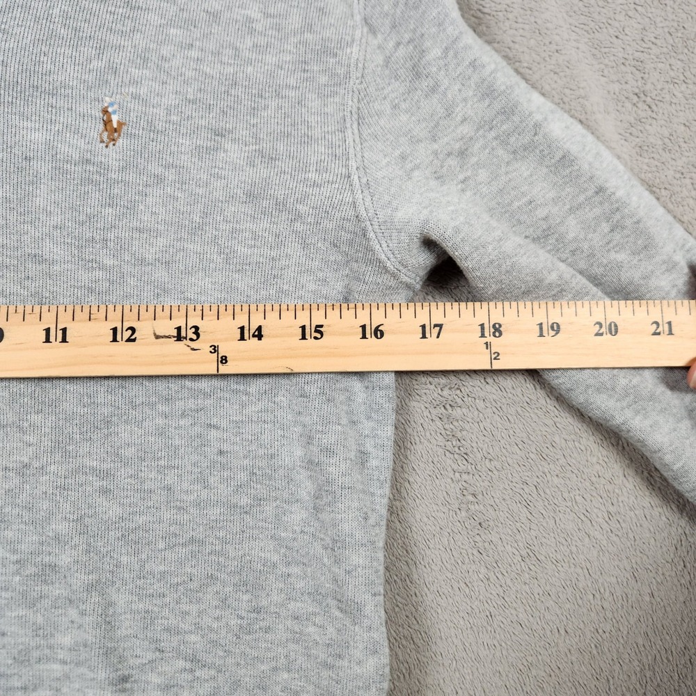 Polo Ralph Lauren 1/4 Pullover Sweater Boys Size L 14-16 Heather Grey - Picture 5 of 8
